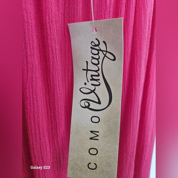 NWT Como Vintage Maxi Dress Size XL Color Pink - Picture 4 of 7